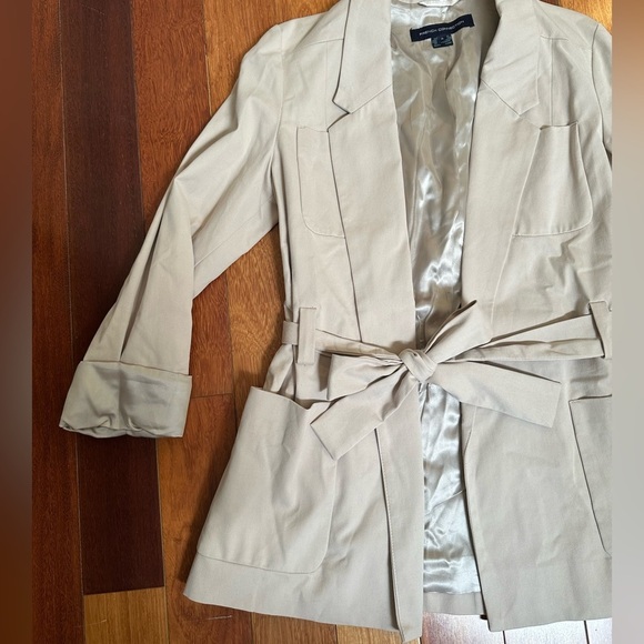 French Connection | Whisper belted wrap front blazer with tie waist belt size 4 - Picture 4 of 9